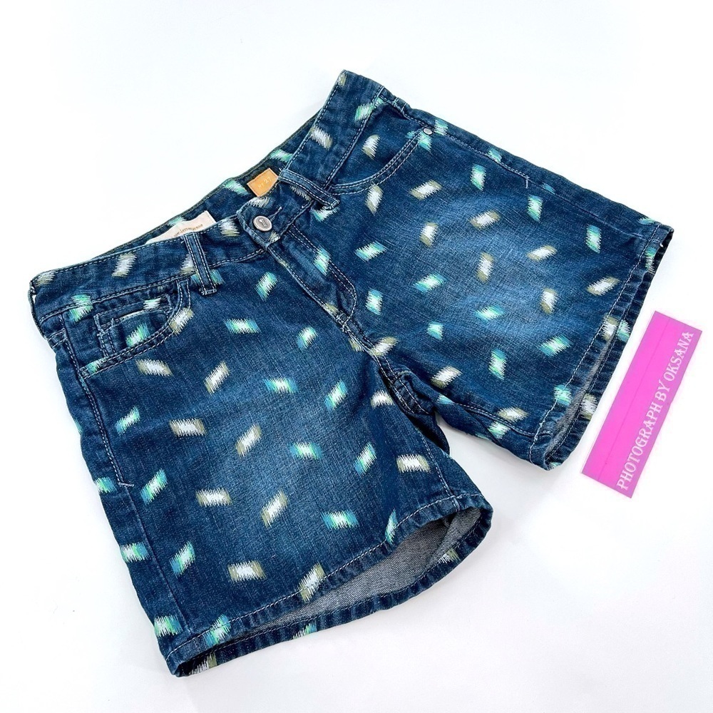 ANTHROPOLOGIE Pilcro Stet Ikat Print Denim Shorts Size 27 - Picture 4 of 12